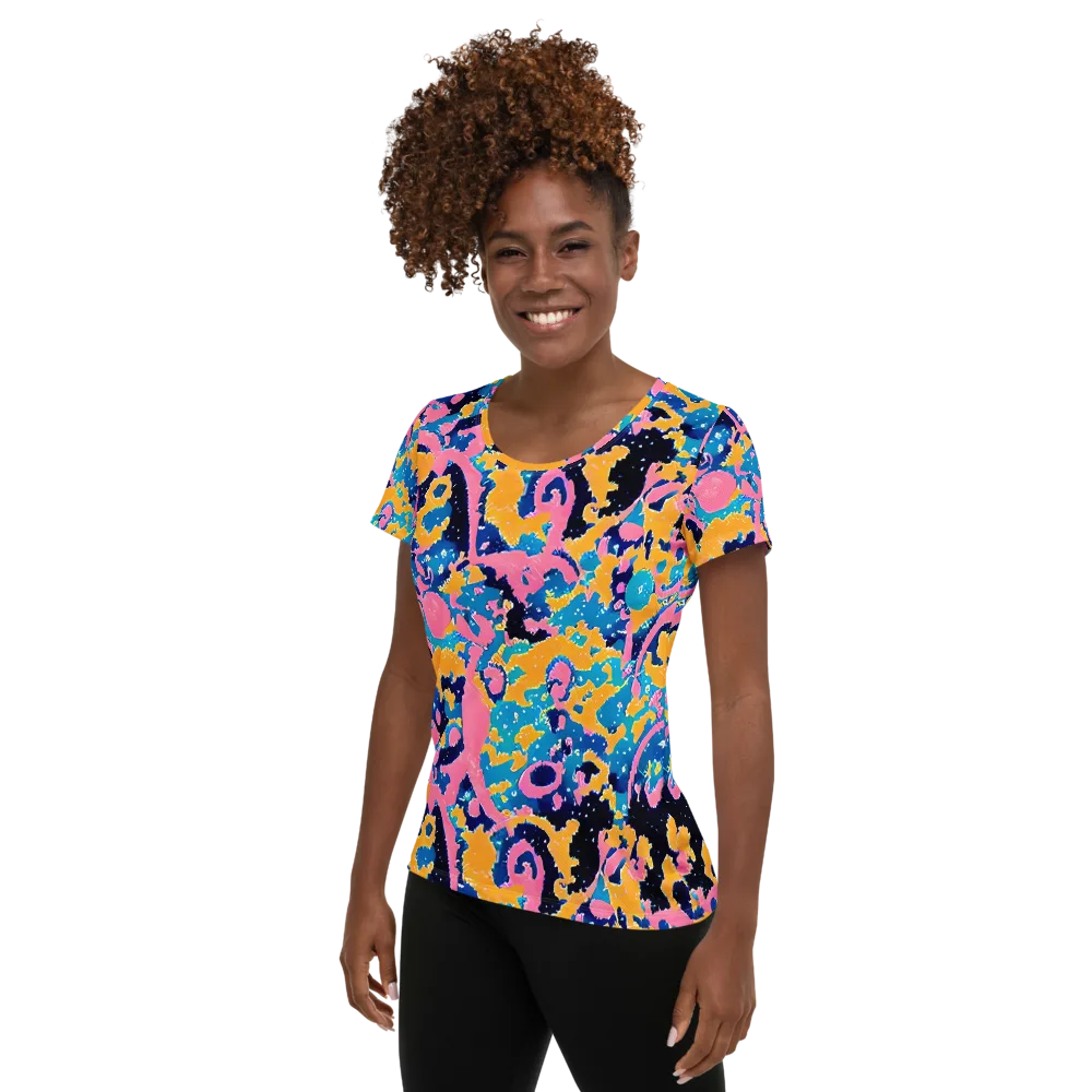 Prism Splash on Women's Athletic T-Shirt — Left