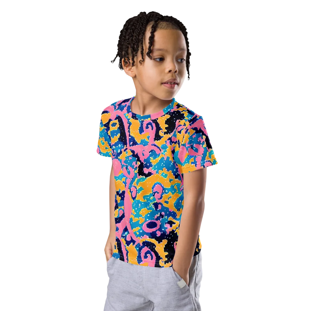 Prism Splash on Kids Crew Neck T-Shirt — Left Front