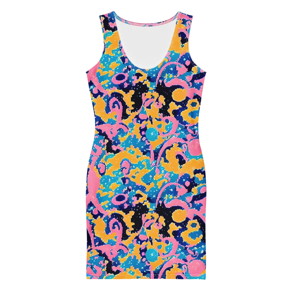 Prism Splash on Bodycon Dress — Front