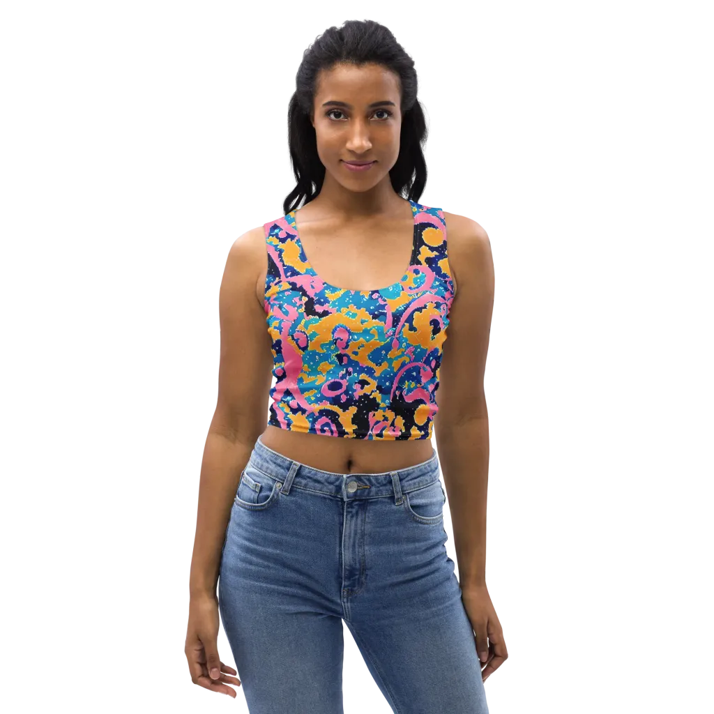 Prism Splash on Crop Top — Front