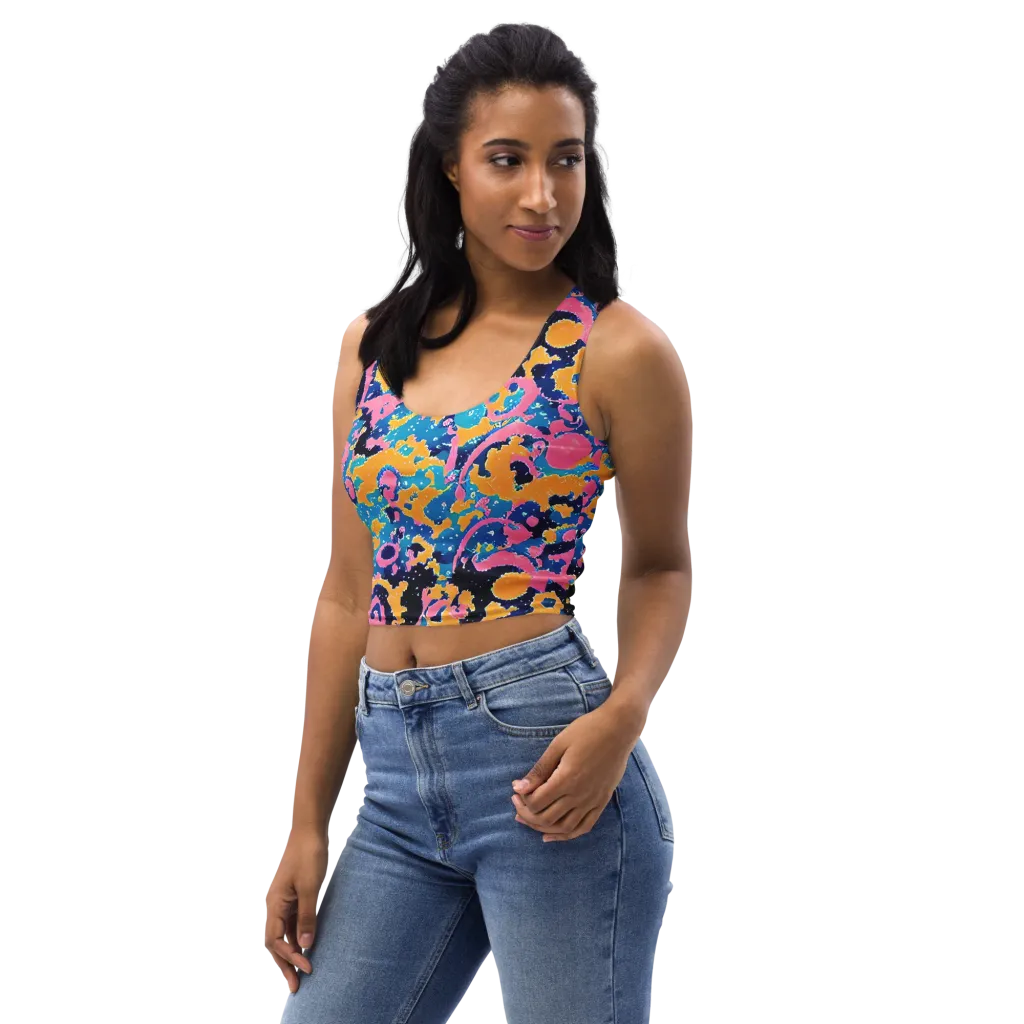 Prism Splash on Crop Top — Left Front
