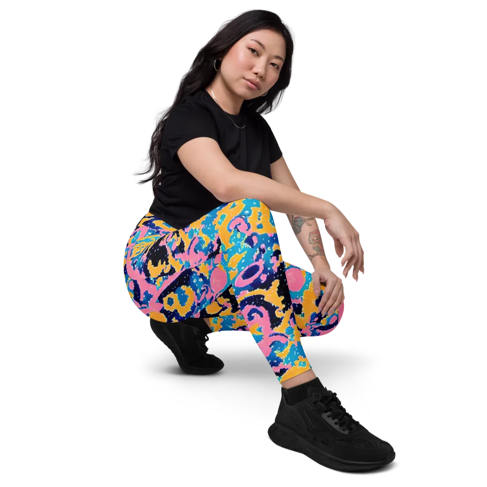 Prism Splash on Leggings with Pockets — Right Front