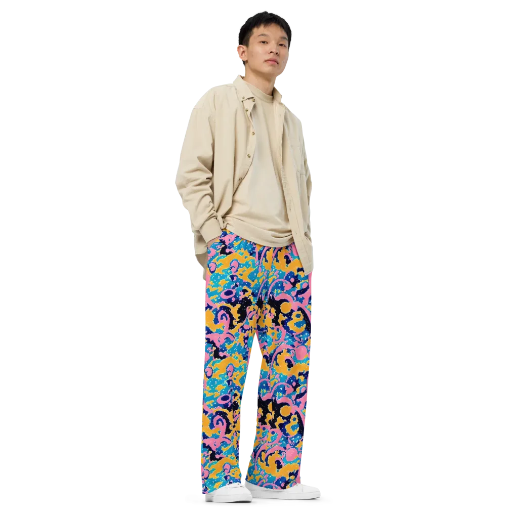Prism Splash on Wide-Leg Pants — Right Front