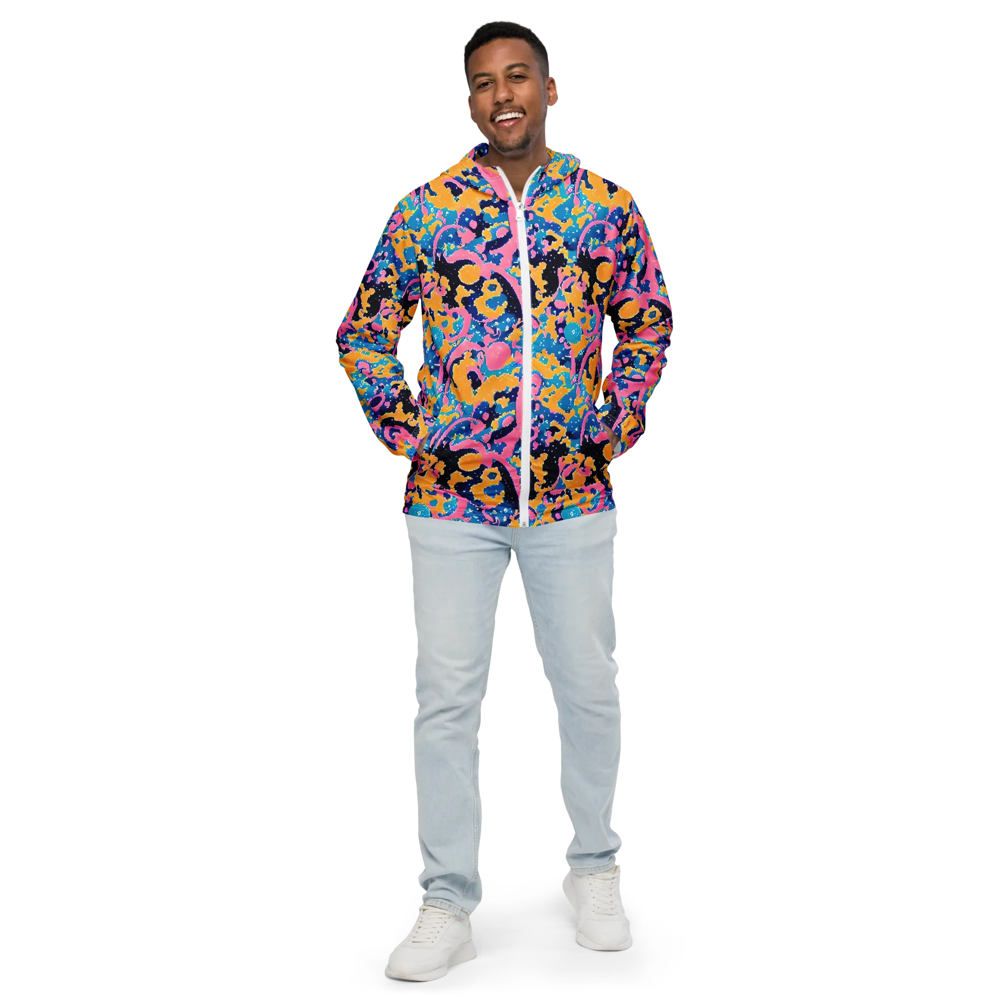 Prism Splash on Men's Windbreaker — Front