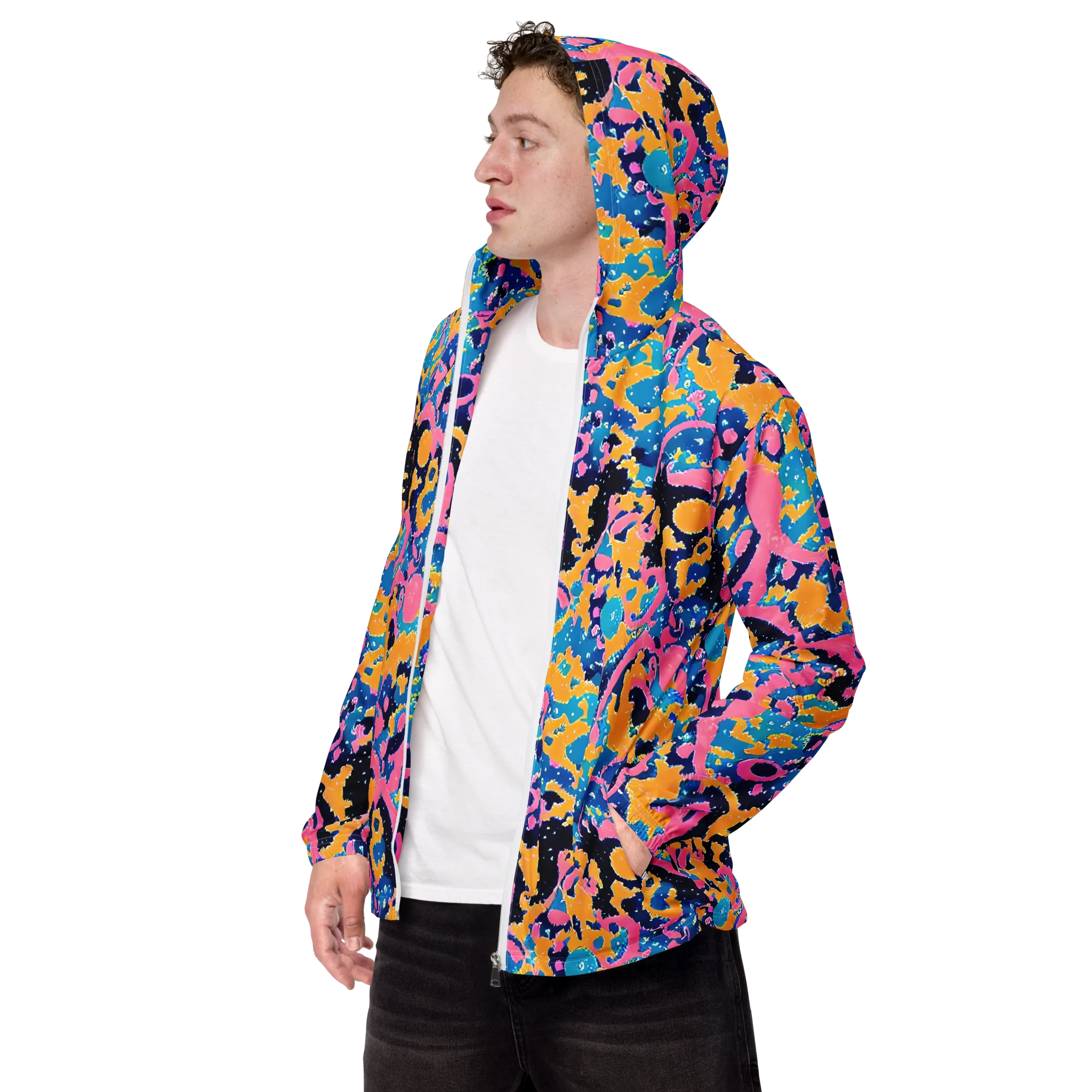 Prism Splash on Men's Windbreaker — Left Front
