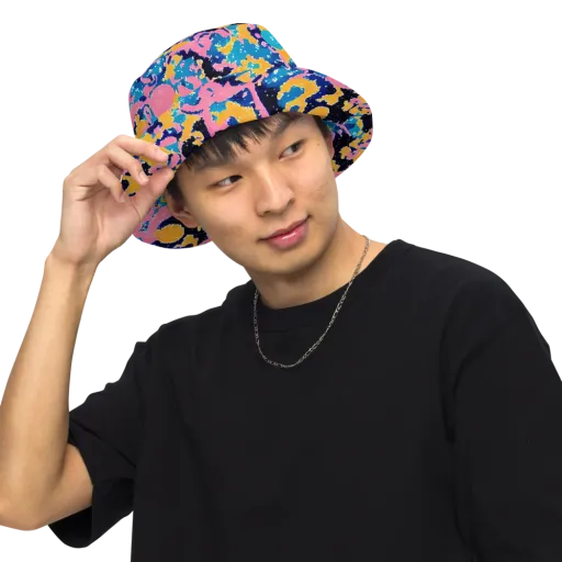 Prism Splash on a Reversible Bucket Hat