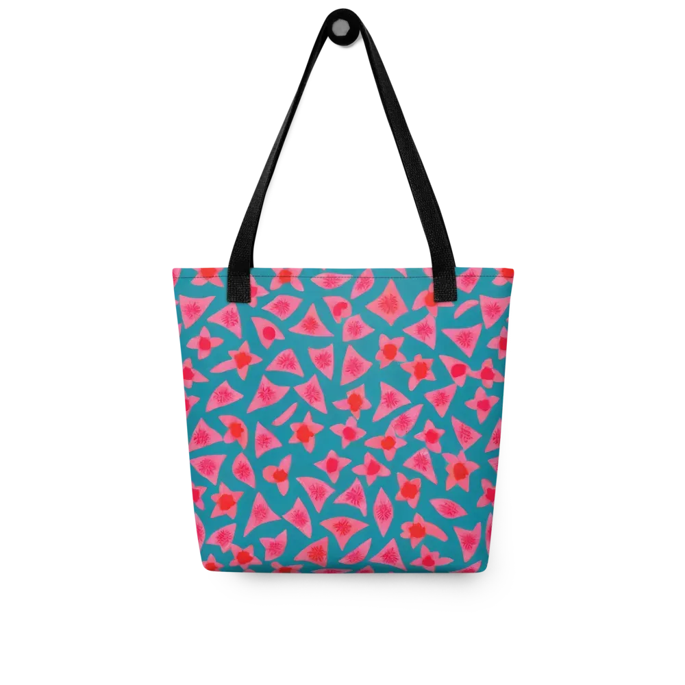 Neon Hibiscus Scatter on Tote Bag — Front