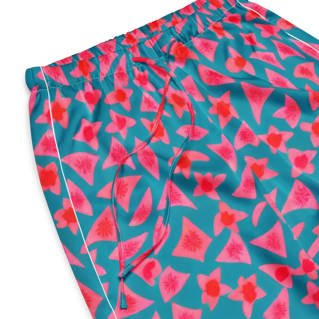 Neon Hibiscus Scatter on Women's Pajama Pants — Product details