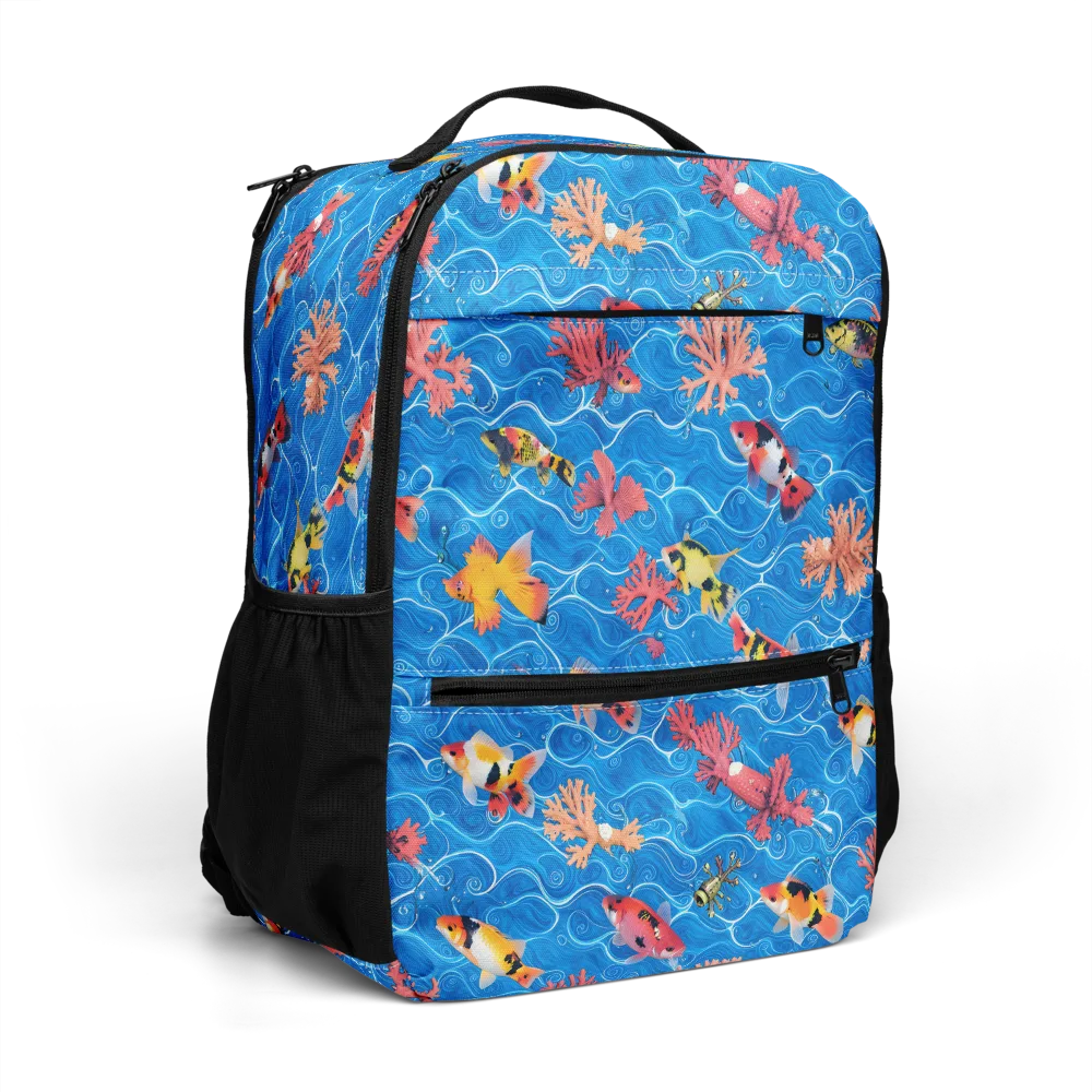 Azure Reef on Utility Backpack — Right Front