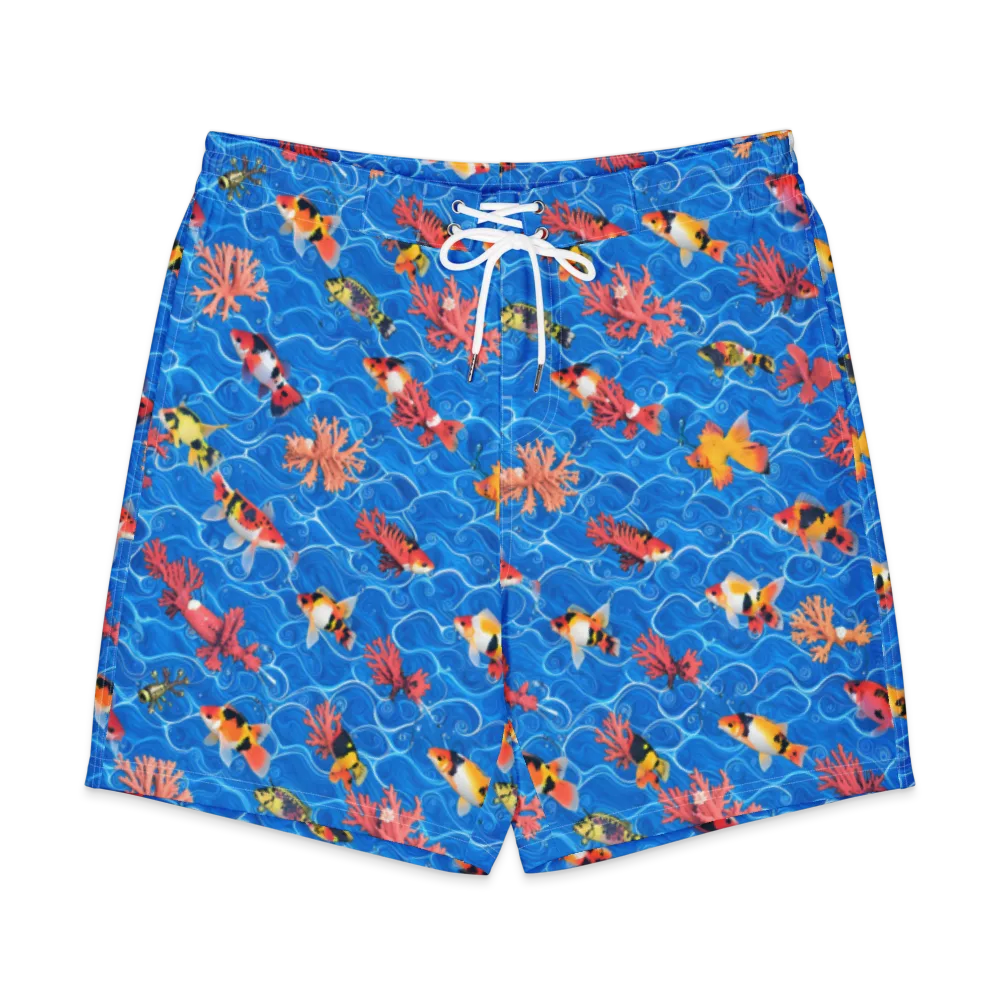 Azure Reef on Men's Board Shorts — Front
