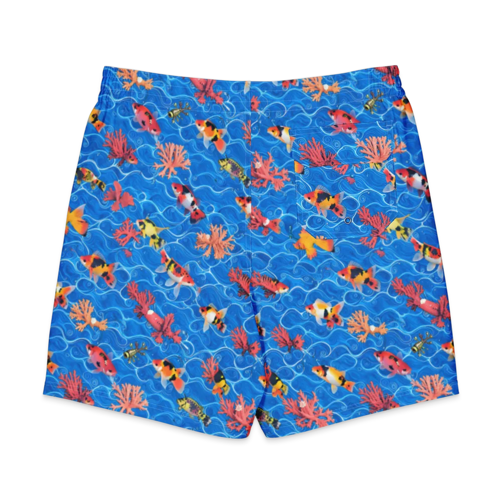 Azure Reef on Men's Board Shorts — Back