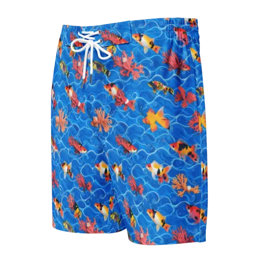 Azure Reef on a Men's Board Shorts