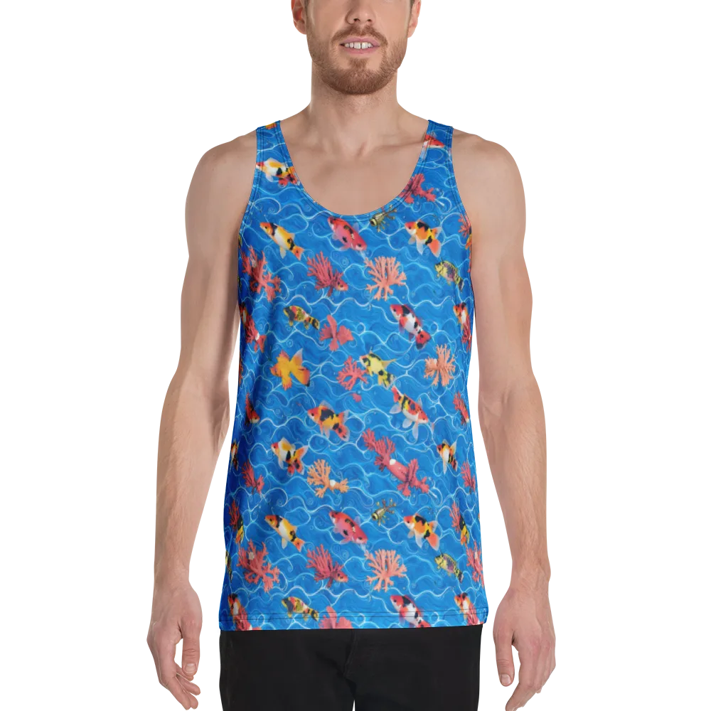 Azure Reef on Men's Tank Top — Front