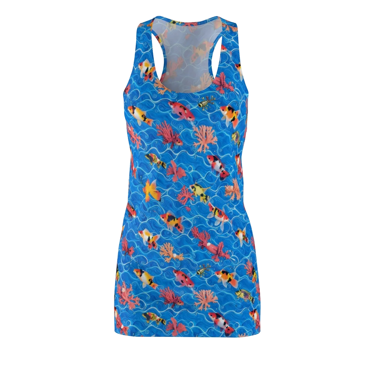 Azure Reef on Racerback Dress — Front