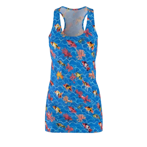 Azure Reef on a Racerback Dress