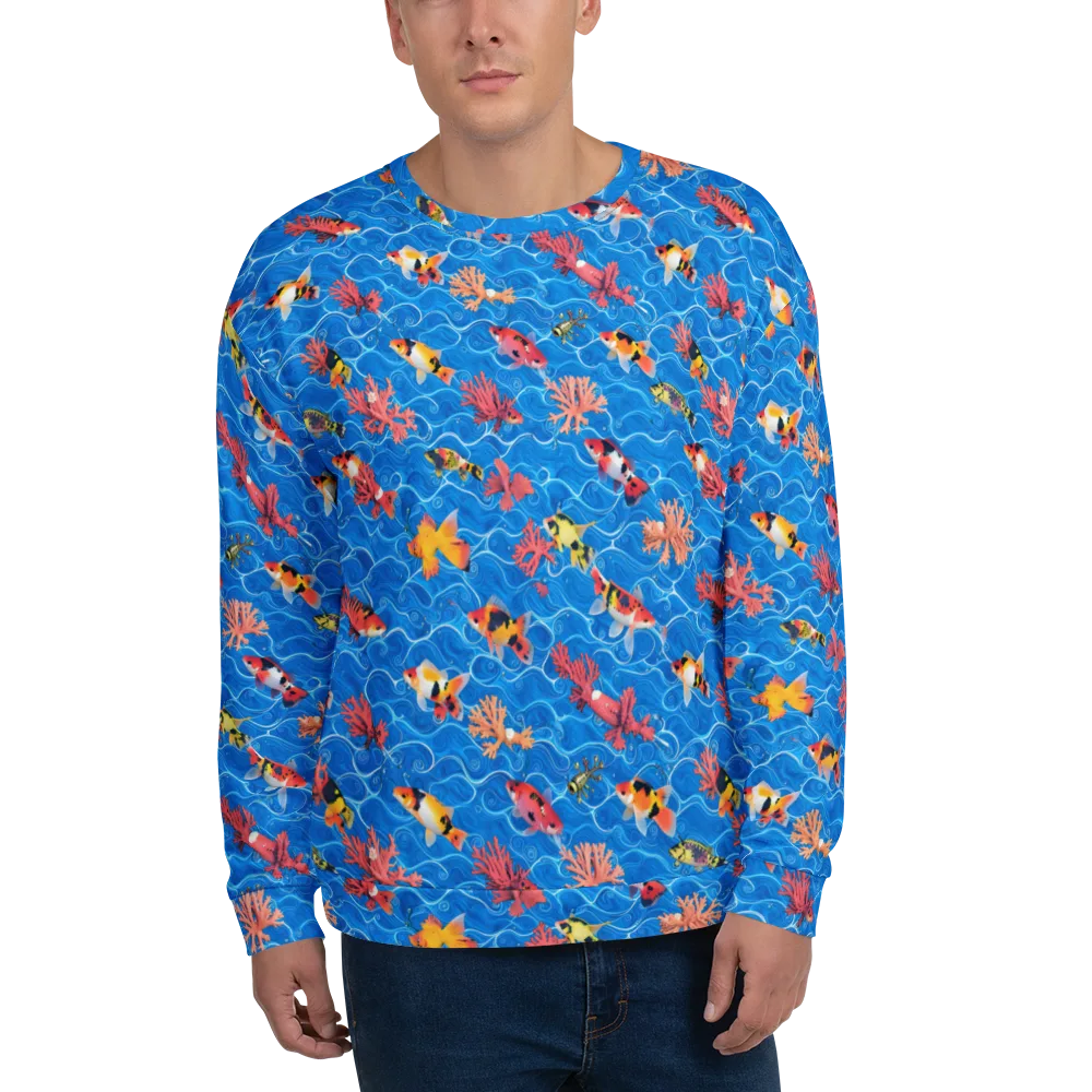 Azure Reef on Sweatshirt — Front