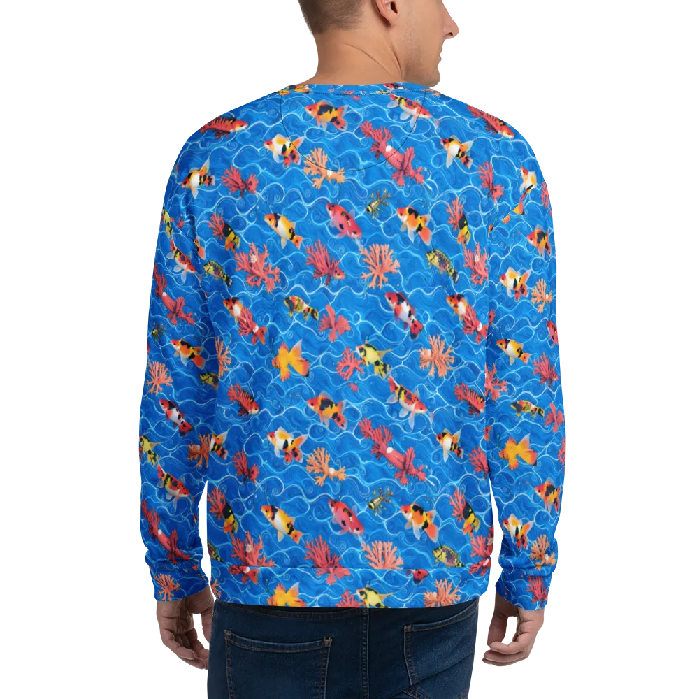 Azure Reef on Sweatshirt — Back