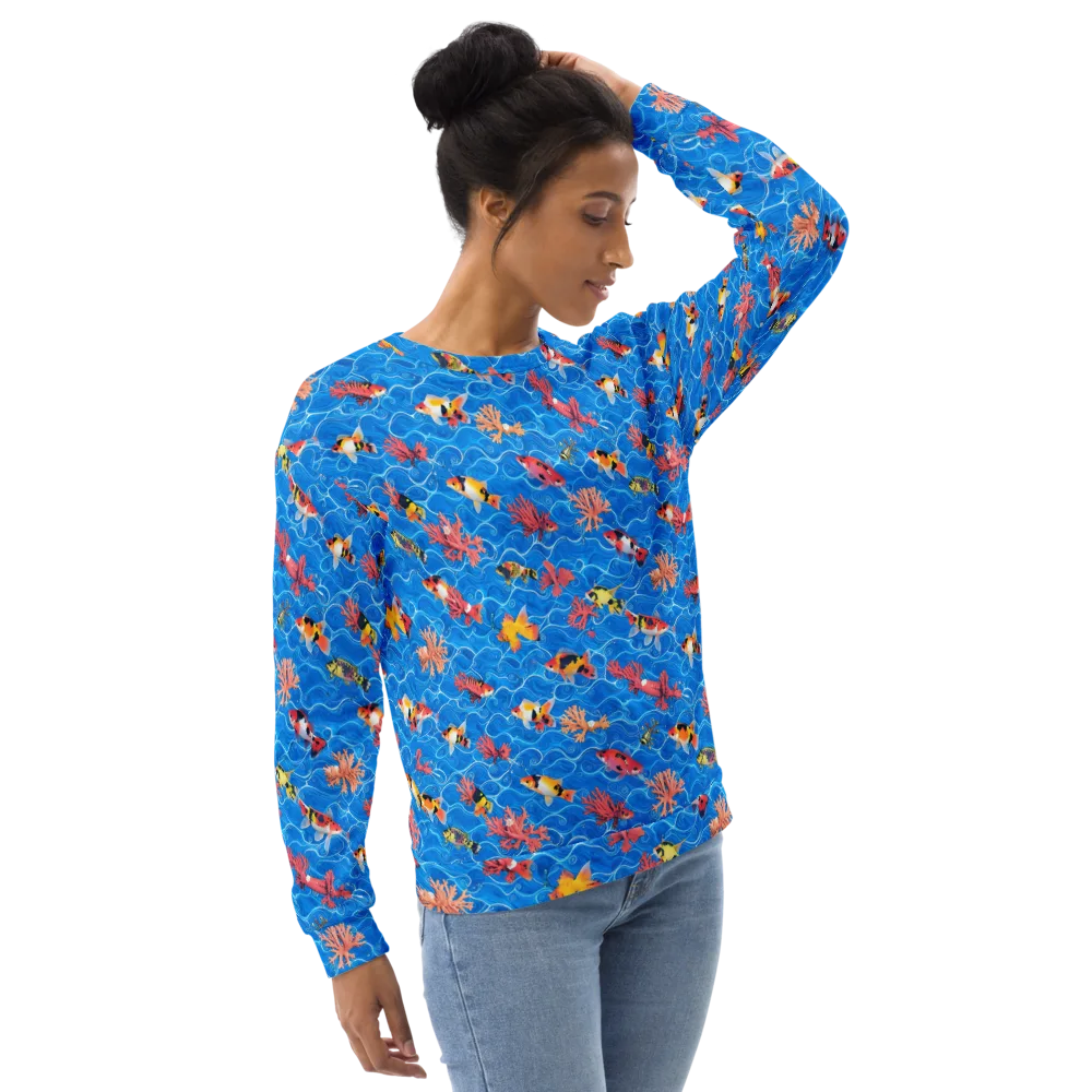 Azure Reef on Sweatshirt — Right Front