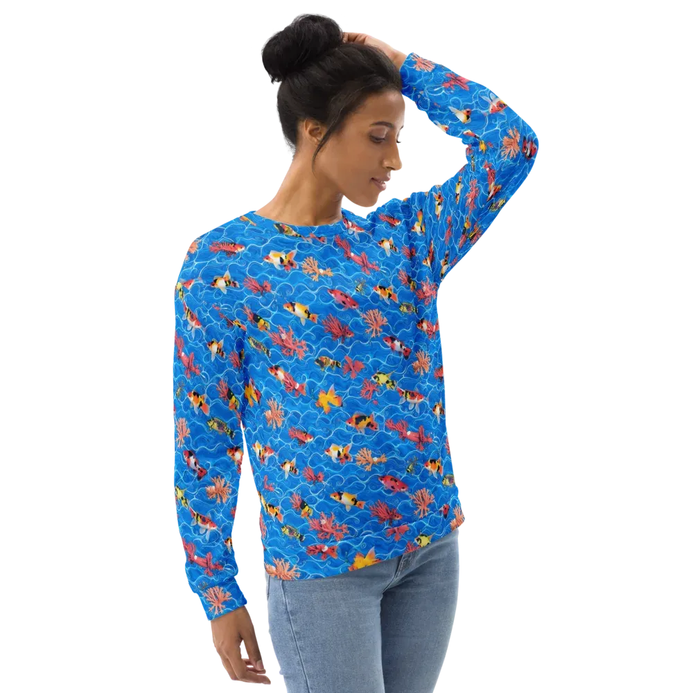 Azure Reef on Sweatshirt — Right Front