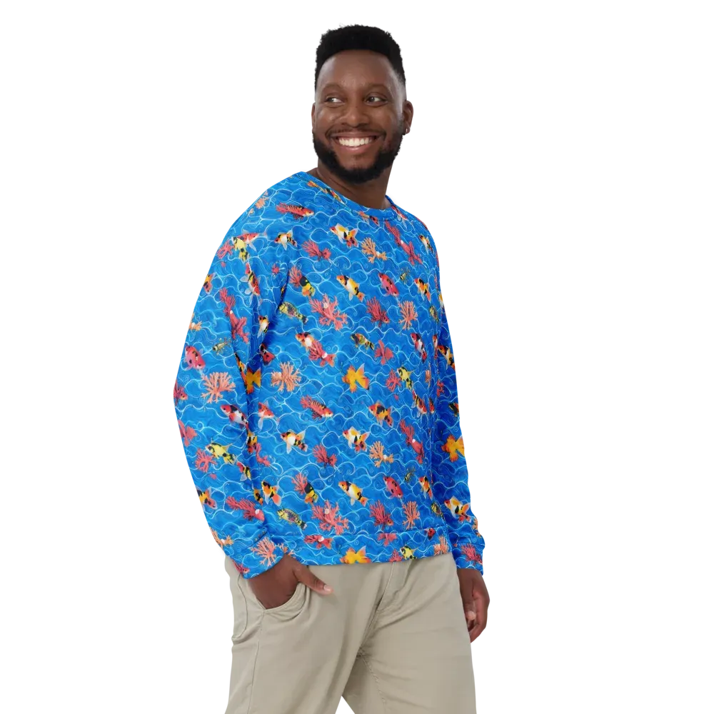 Azure Reef on Sweatshirt — Front