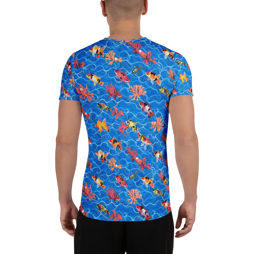 Azure Reef on Men's Athletic T-Shirt — Back