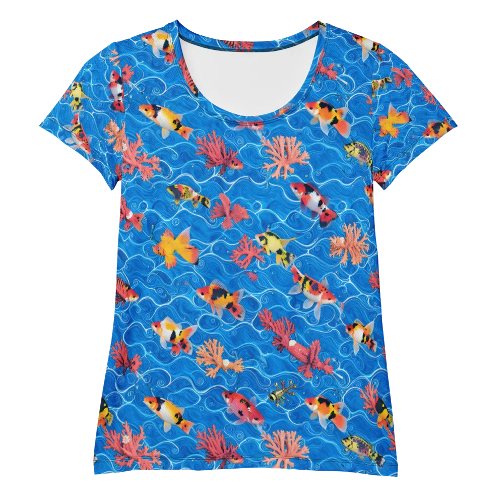 Azure Reef on Women's Athletic T-Shirt — Front