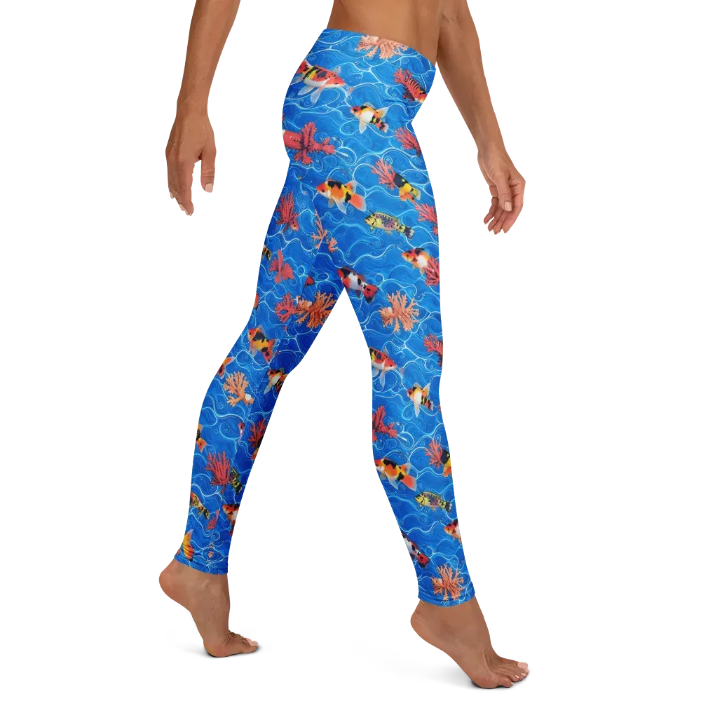 Azure Reef on Leggings — Right