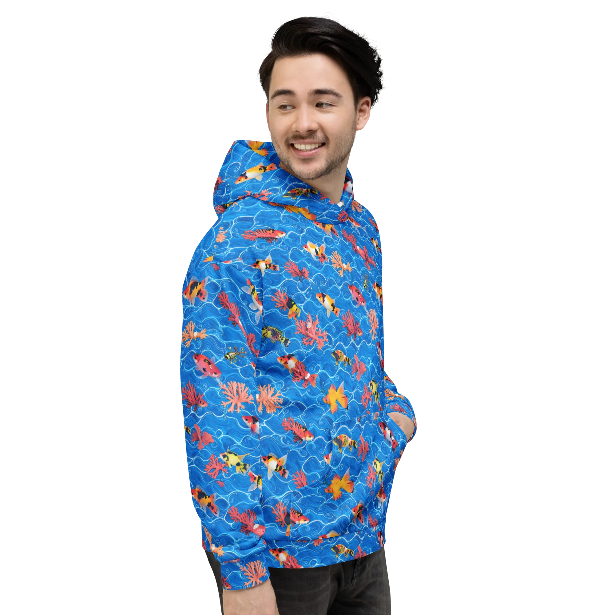 Azure Reef on Hoodie — Right