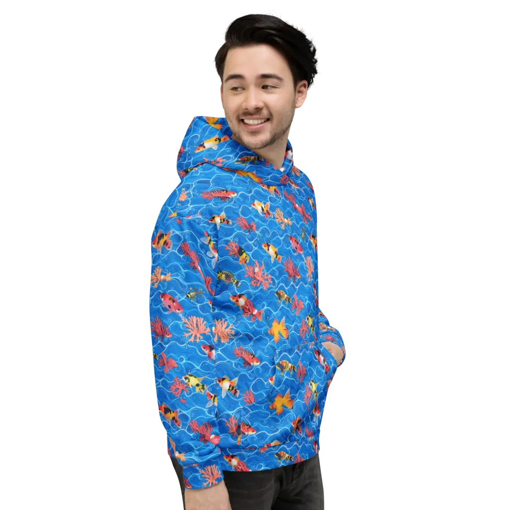 Azure Reef on Hoodie — Right