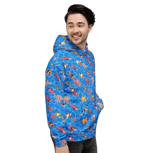 Azure Reef on a Hoodie