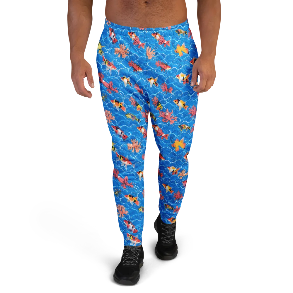 Azure Reef on Men's Joggers — Front