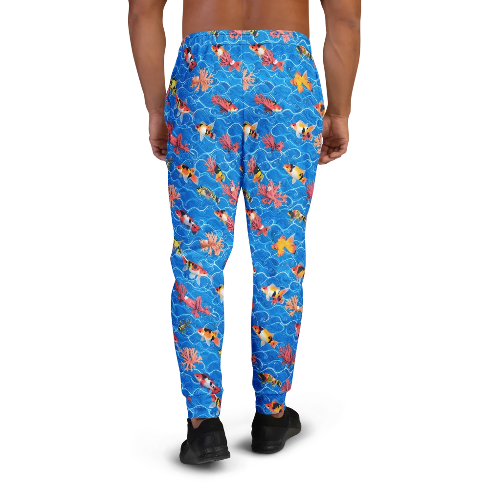 Azure Reef on Men's Joggers — Back