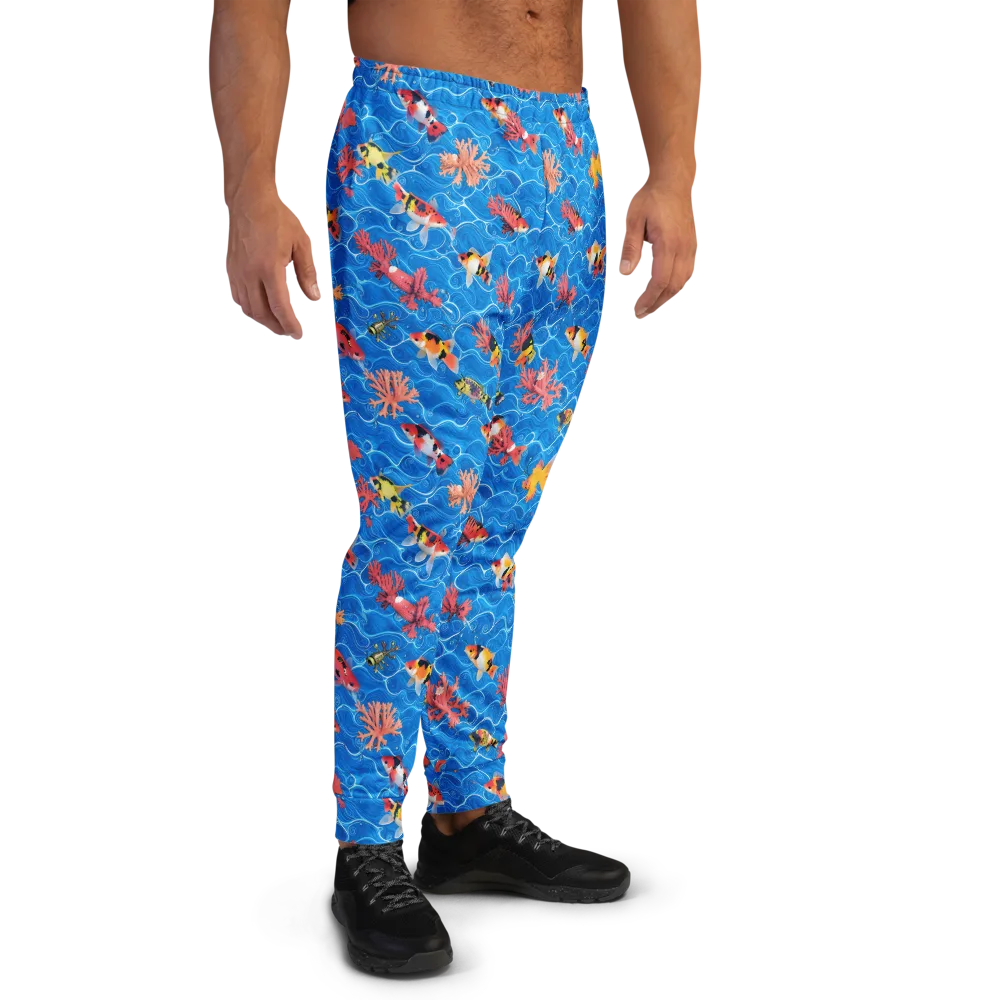 Azure Reef on Men's Joggers — Right