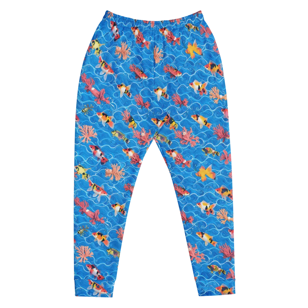 Azure Reef on Men's Joggers — Front
