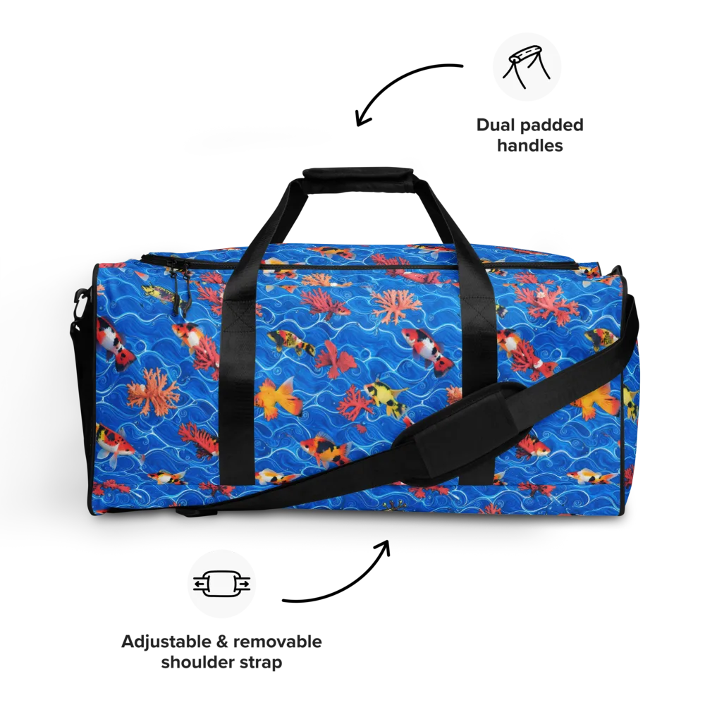 Azure Reef on Duffle Bag — Front