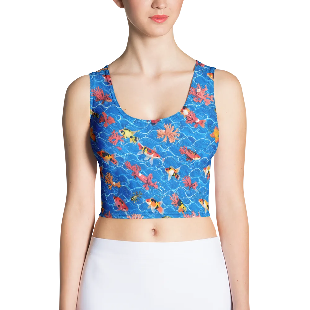 Azure Reef on Crop Top — Front