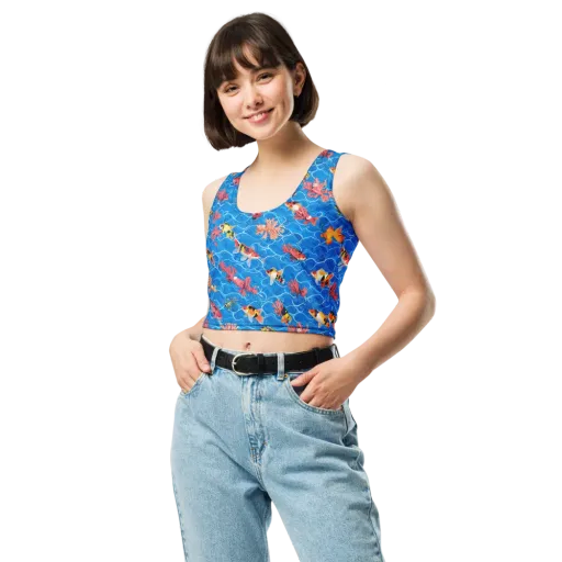 Azure Reef on a Crop Top