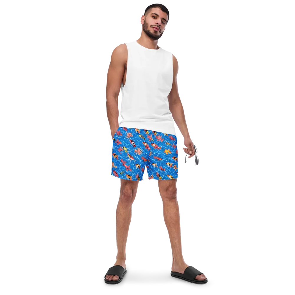 Azure Reef on Swim Trunks — Front