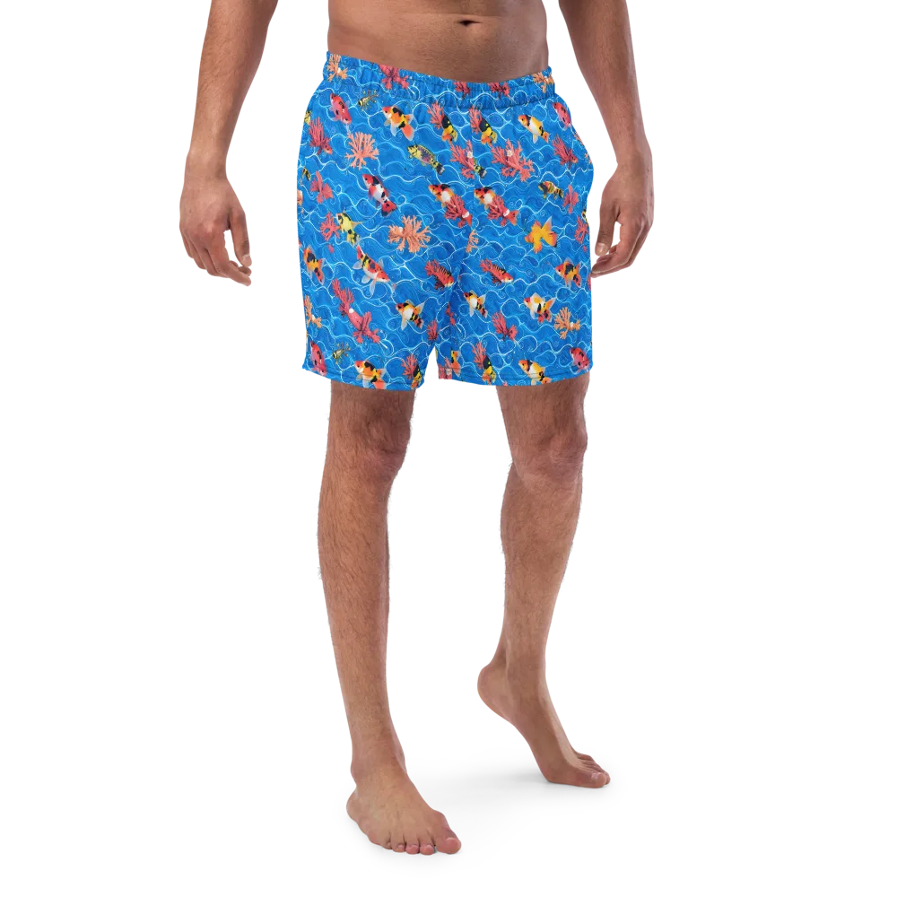 Azure Reef on Swim Trunks — Front