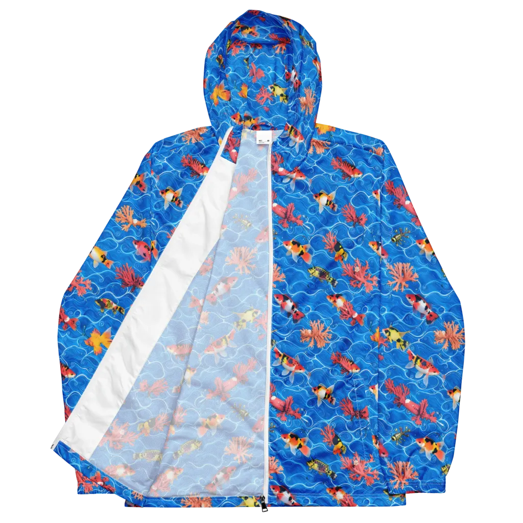 Azure Reef on Men's Windbreaker — Front