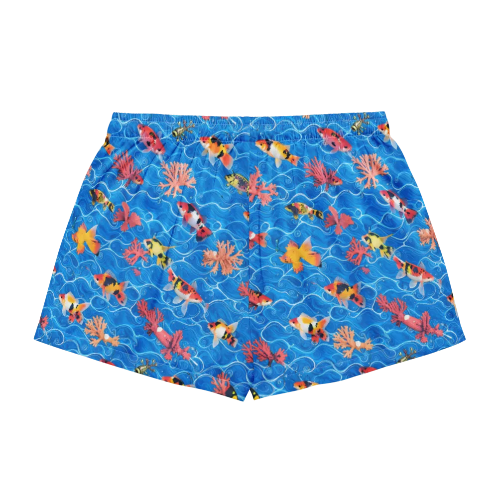 Azure Reef on Women's Pajama Shorts — Back