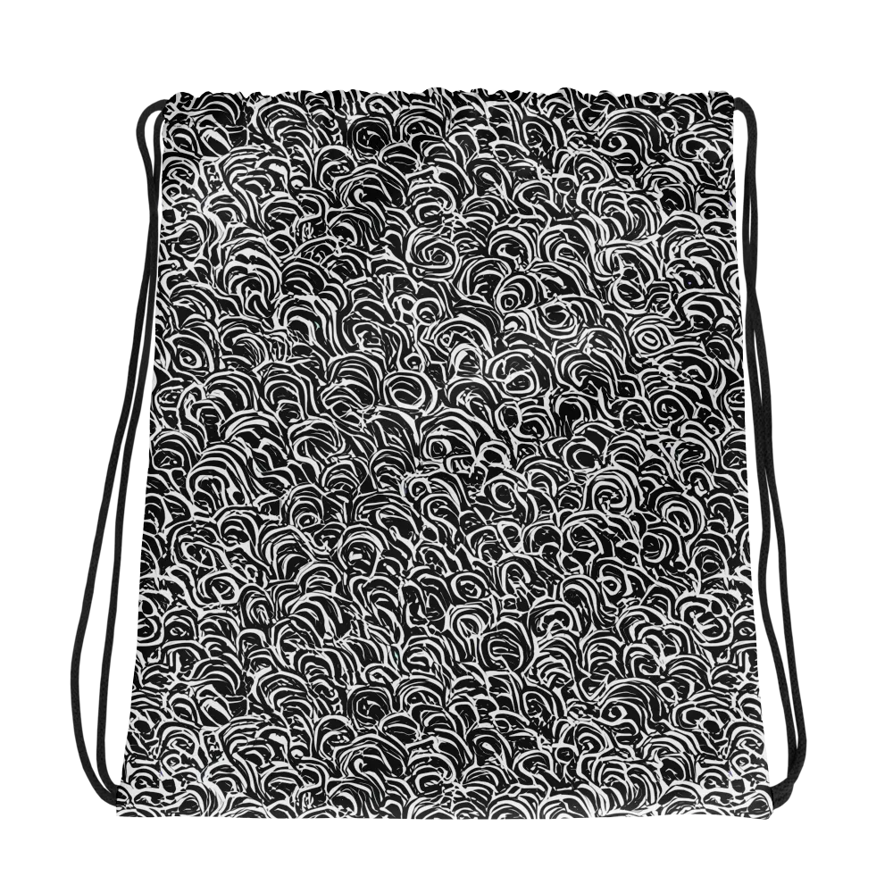 Black White Rapture on Drawstring Bag — Photo