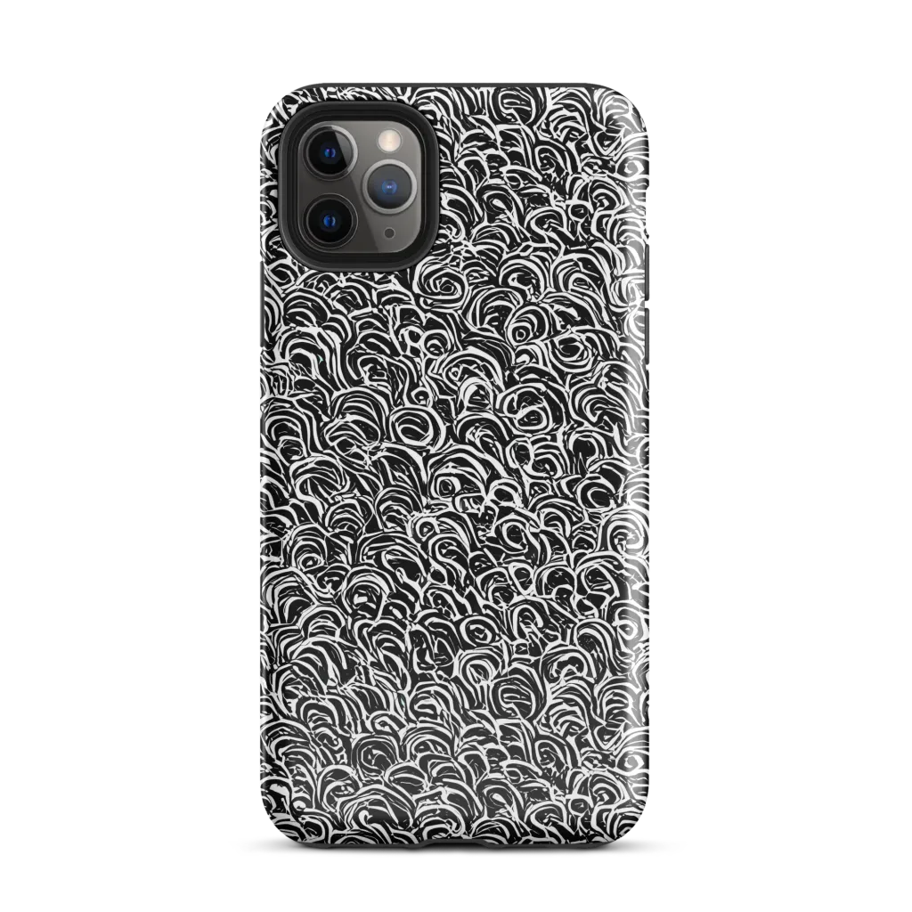 Black White Rapture on Tough Case for iPhone® — Front