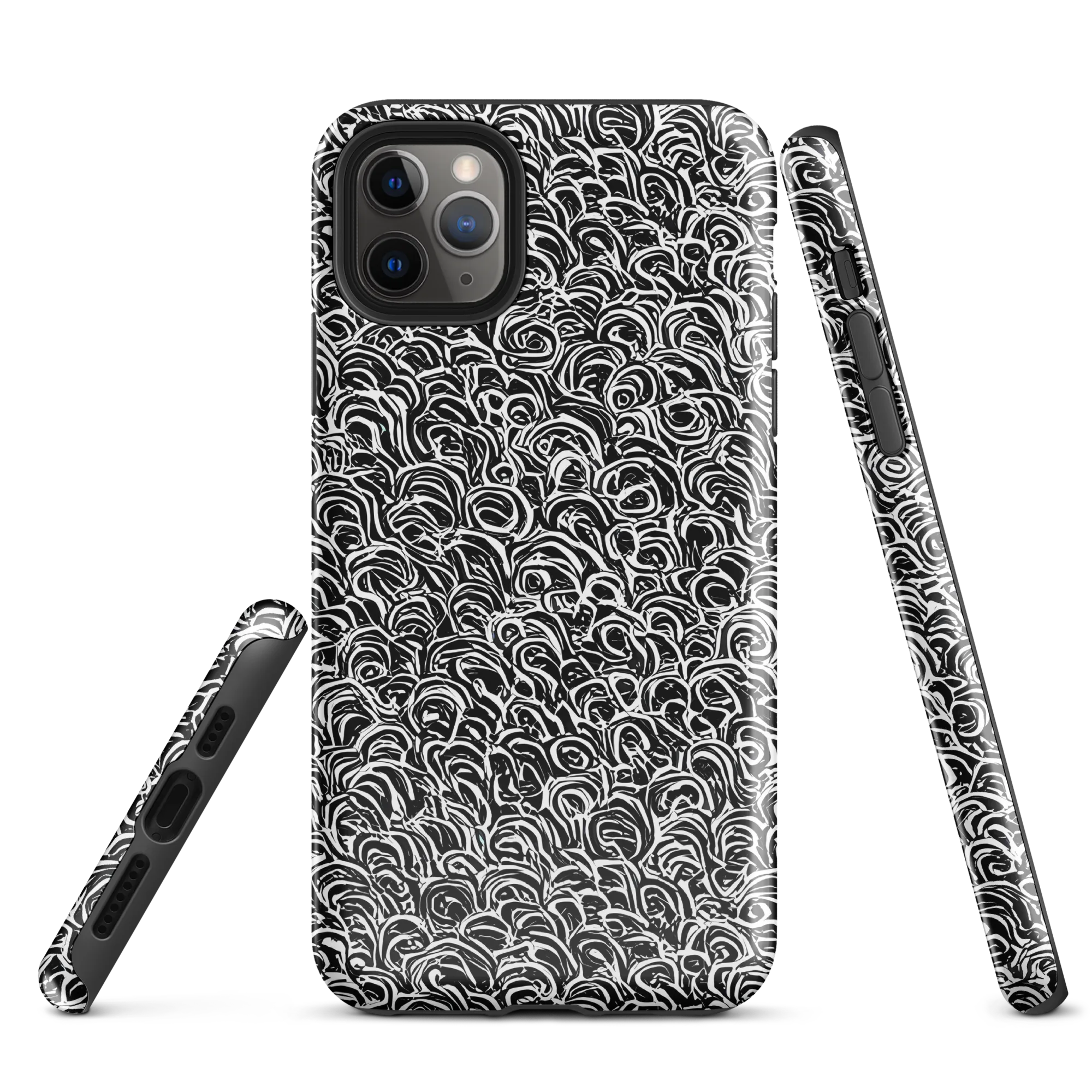 Black White Rapture on Tough Case for iPhone® — Front