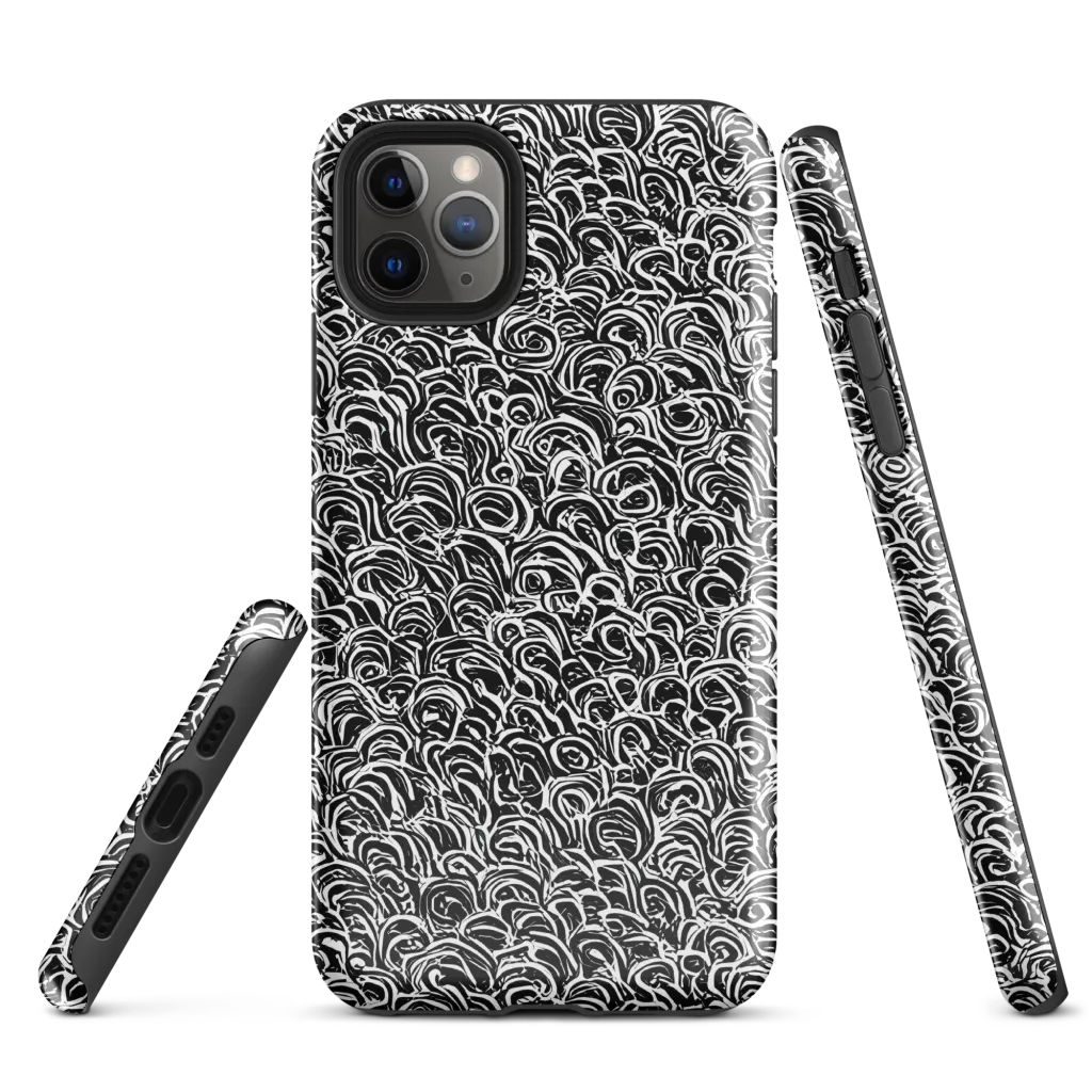 Black White Rapture on Tough Case for iPhone® — Front