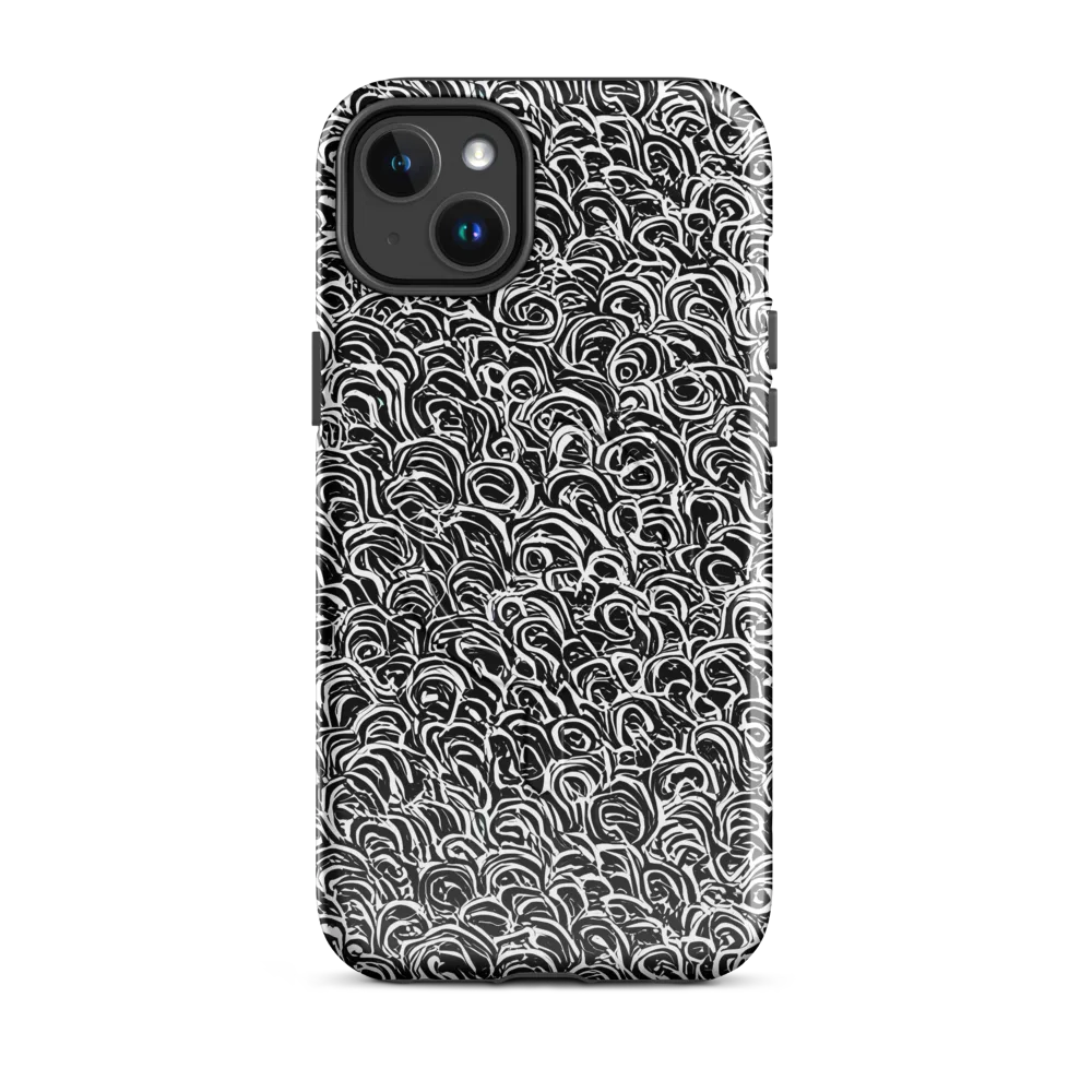 Black White Rapture on MagSafe Tough Case for iPhone® — Front