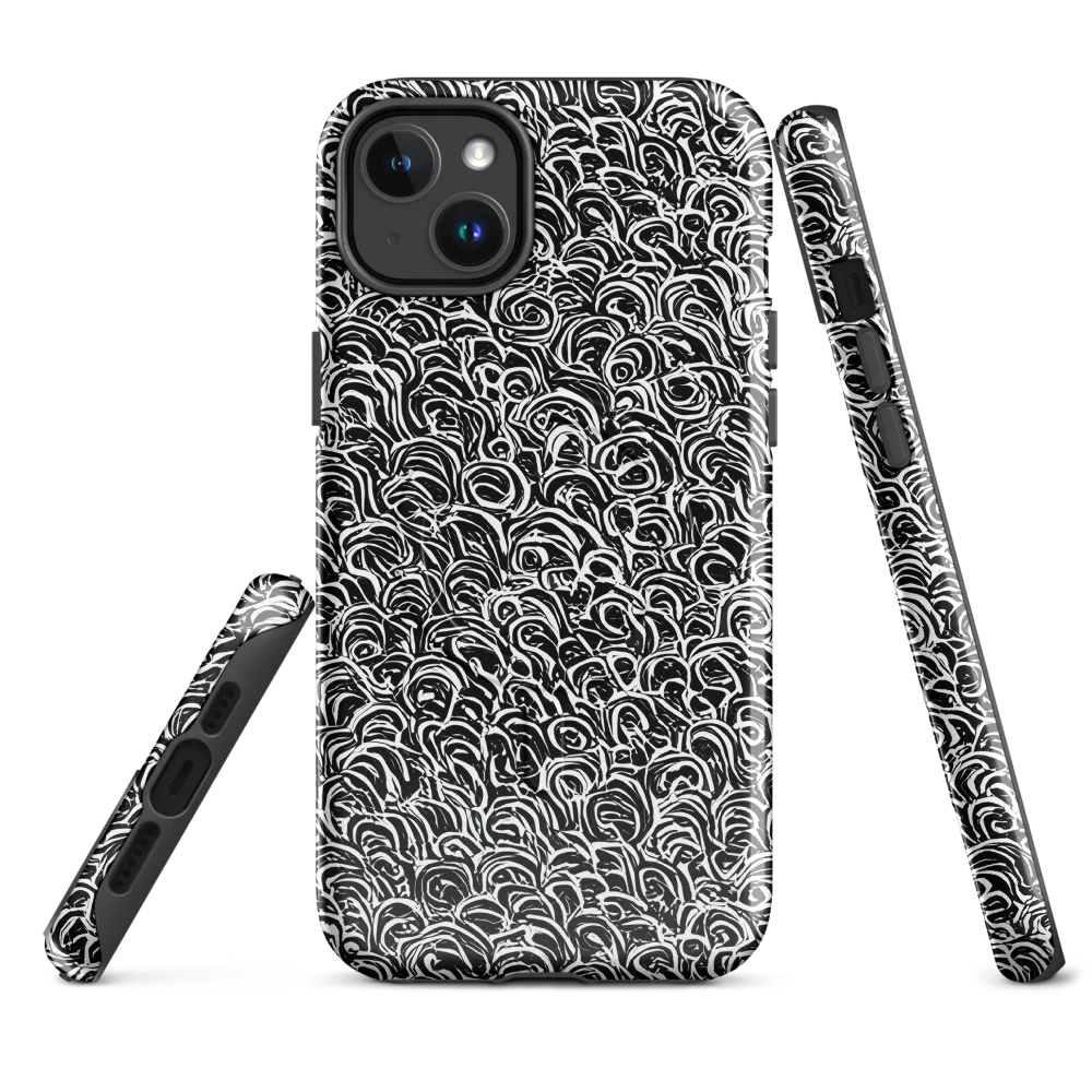 Black White Rapture on MagSafe Tough Case for iPhone® — Front