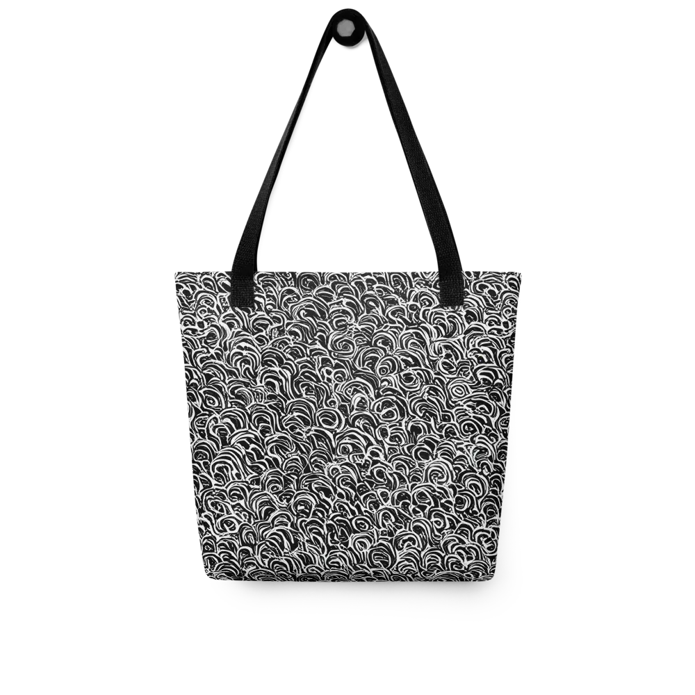 Black White Rapture on Tote Bag — Front