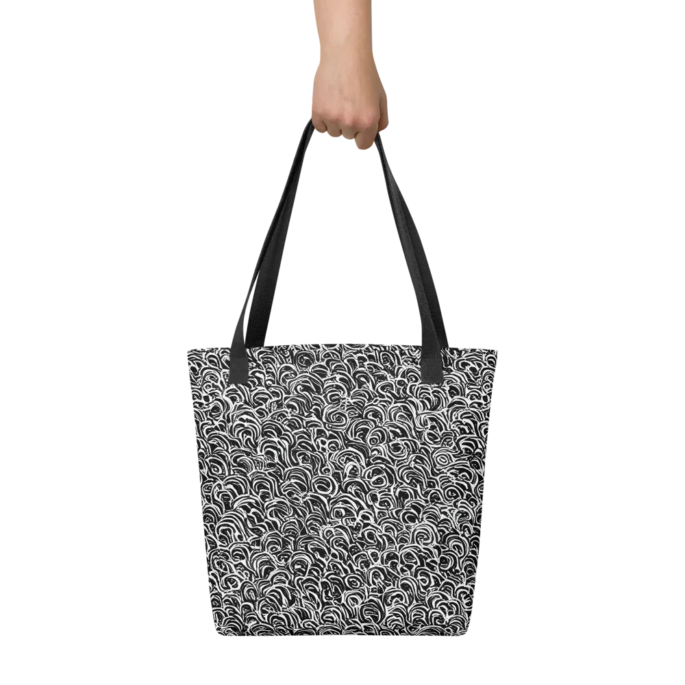 Black White Rapture on Tote Bag — Front