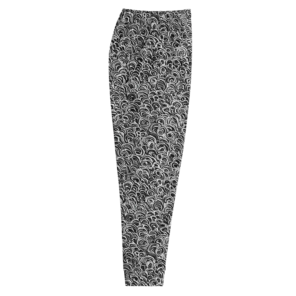 Black White Rapture on Men's Joggers — Right